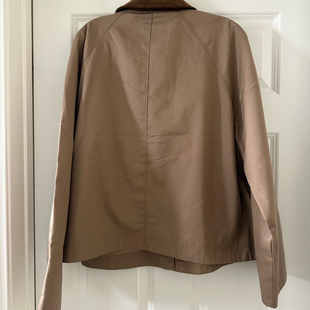 H&M Tan Utility Jacket with Brown Collar - Picture 3 of 3